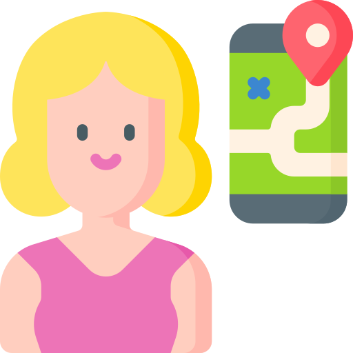 icono mujer con celular